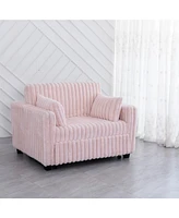 Modern 3-in-1 Sofa Bed: Loveseat, Sleeper, and Futon with Pillows