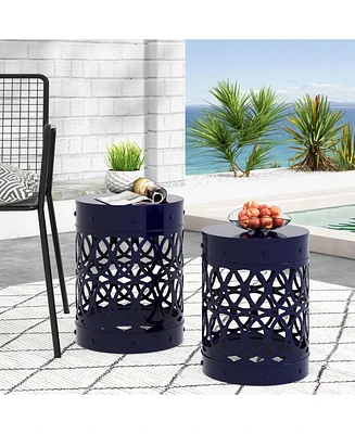 Outdoor Metal S/2 end table
