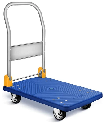 Platform Truck with 440lb Weight Capacity and 360 Degree Swivel Wheels, Foldable Push Hand Cart for Loading and Storage