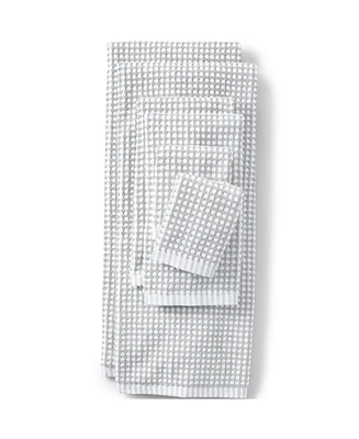 Lands' End Quick-Dry Cotton Textured Gingham 6-Piece Towel Set