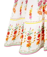 Rare Editions Big Girls Tropic Floral Print Maxi Dress