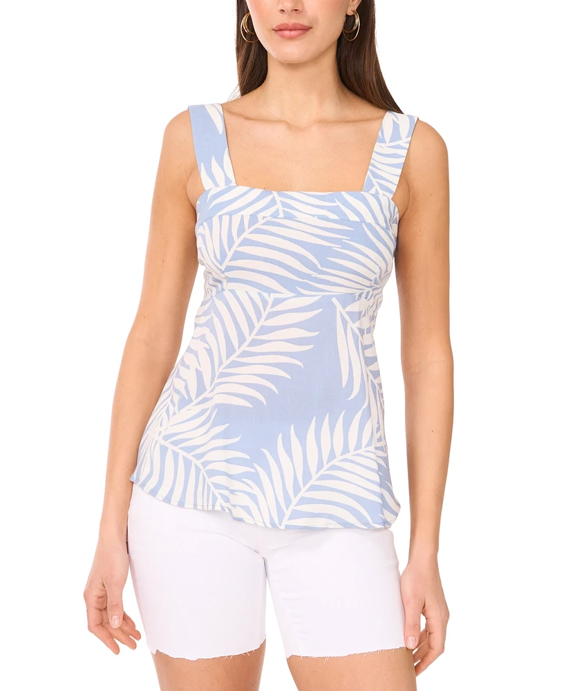 Vince Camuto Women's Printed Square-Neck Sleeveless Top