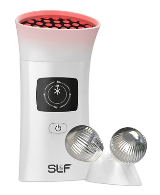 Tzumi Slf 2-in-1 Microcurrent Facial Device Led Red Light Therapy Massager Tool