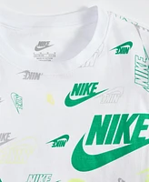 Nike Little Kids Printed T-Shirt & Lightweight French Terry Shorts, 2 Piece Set