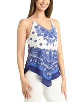 Bcx Juniors' Printed V-Neck Scarf Camisole