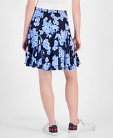 Tommy Hilfiger Women's Printed Godet Pull-On Skirt
