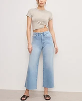 Good American Women's Waist Palazzo Crop Light Compression Jeans