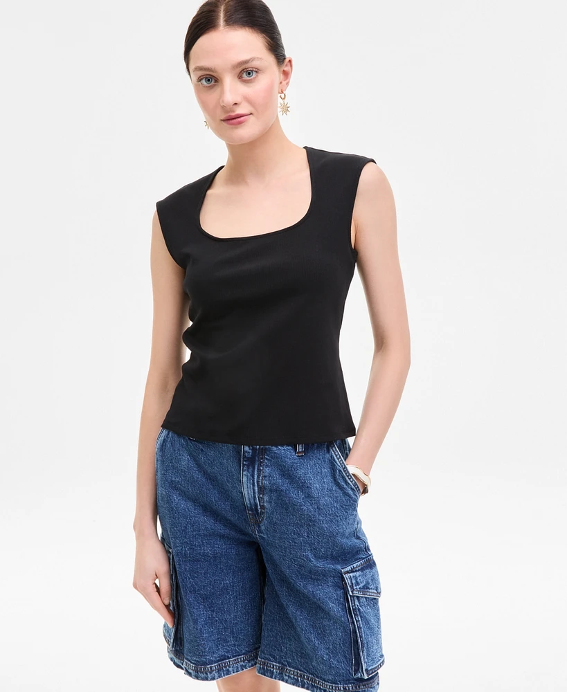 On 34th Women's Knit Scoop-Neck Raglan-Cap-Sleeve Top, Exclusively at Macy's