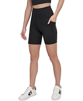 Dkny Sport Women's Balance Compression Super-High Rise Bike Shorts