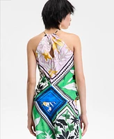 I.n.c. International Concepts Women's Scarf-Print Halter Top, Exclusively at Macy's