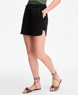 On 34th Women's Cotton Gauze Drawstring Shorts, Exclusively at Macy's