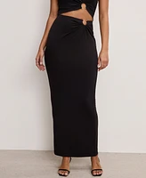 Good American Women's Stretch Jersey Maxi Skirt