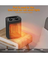 Cowsar Compact Indoor Space Heater, 1500W Electric Ceramic Heater with Adjustable Thermostat, Portable Heater Fan for Office & Bedroom, Etl Certified