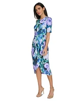 Calvin Klein Women's Watercolor-Print Sheath Dress