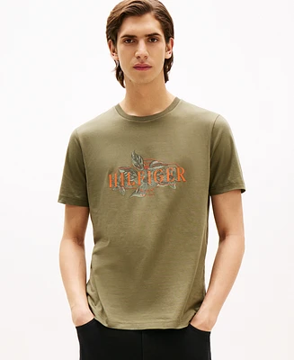 Tommy Hilfiger Men's Tropical Floral Logo T-Shirt
