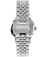 Timex Men's Mechanical Automatic Silver-Tone Stainless Steel Watch, 40mm