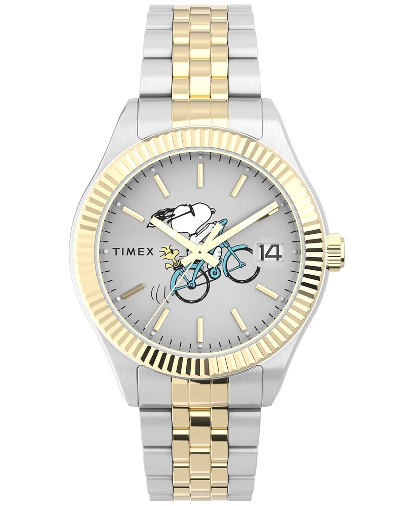 Timex Women's Analog Two-Tone Stainless Steel Watch, 34mm