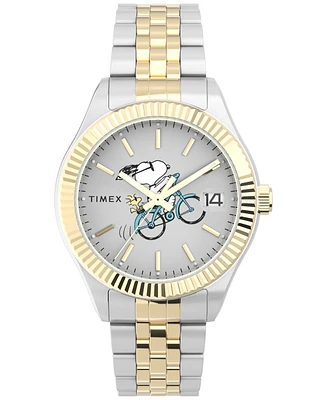 Timex Women's Analog Two-Tone Stainless Steel Watch, 34mm