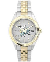 Timex Women's Analog Two-Tone Stainless Steel Watch, 34mm