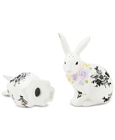 Mackenzie-Childs Butterfly Toile Bunny Salt & Pepper Set