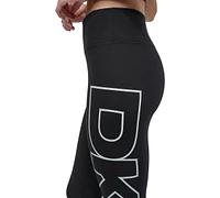 Dkny Sport Women's Exploded-Logo Stretch 7/8 Leggings
