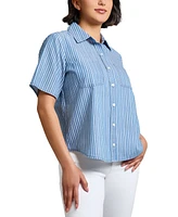 Jones New York Women's Cotton Double-Patch-Pocket Shirt