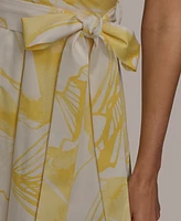 Donna Karan New York Women's Floral-Print Cotton A-Line Dress