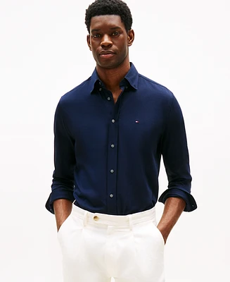 Tommy Hilfiger Men's Long Sleeve Button Front Performance Shirt