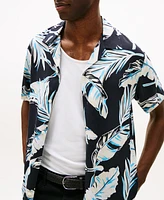 Tommy Hilfiger Men's Regular-Fit Leaf-Print Camp Shirt