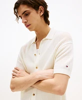 Tommy Hilfiger Men's Short-Sleeve Open-Knit Polo Shirt
