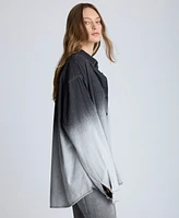 Kenneth Cole Women's Chambray Ombre Tunic Shirt