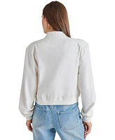Steve Madden Women's Ardine Linen-Blend Bomber Jacket
