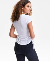 I.n.c. International Concepts Women's Side-Tie T-Shirt, Exclusively at Macy's
