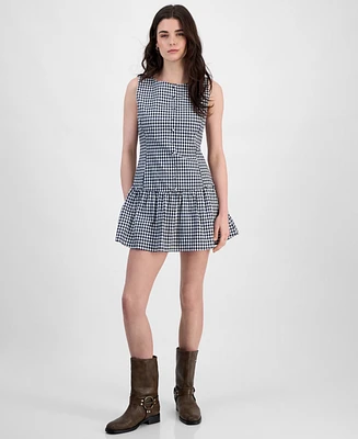 Rebel + Leigh by Iot Juniors' Drop-Waist Sleeveless Mini Dress