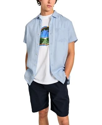 Scotch Sods Mens Regular Fit Button Down Linen Shirt Loose Fit Graphic T Shirt Regular Fit 8 Linen Shorts