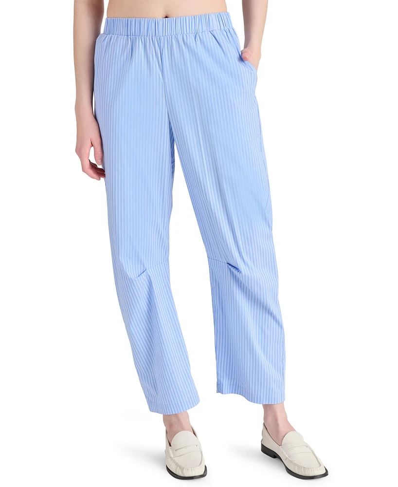 Steve Madden Women's Saelyn Striped Barrel-Leg Pants