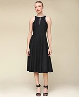 Avec Les Filles Women's Panelled Halter Swing Dress