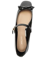 Arezzo Women's Emerson Square Toe Ballet Flats