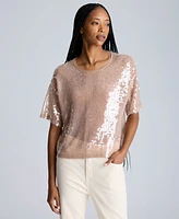 Kenneth Cole Women's Oversized Sequin T-Shirt