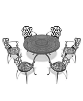 Aluminum Patio Set, Random Cushions