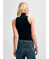 Isaac Mizrahi Women's Rib Turtleneck Shell Tank
