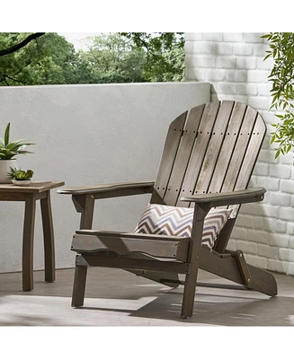 Rustic Acacia Folding Adirondack Chair