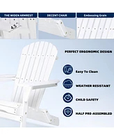 2 Wooden Folding Adirondack Chairs