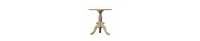 Round Top Side Table – Mango Wood with Intricate Carved Design & Pedestal Base