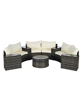 11-pc Half-Moon Patio Set