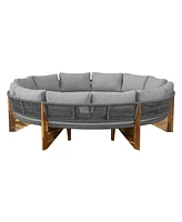 6-Person Outdoor Seating Set w/Cushions & Coffee Table