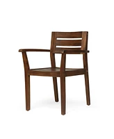 Stamford Acacia Wood Dining Chairs (Set of 2) - Dark Brown