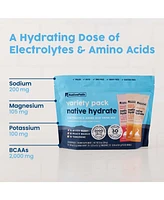 NativePath Native Hydrate Stick Packs with Electrolytes and Amino Acids, Variety Pack, Mixed Berry, Peach Mango, Tangerine, 30 Servings