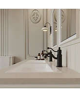 Single Hole Single-Handle Bathroom Faucet Vanity Sink Basin Mixer Tap Antique in Matte Black