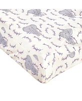 Touched by Nature Baby Girl Cotton Changing Pad Cover, Girl Elephant, One Size